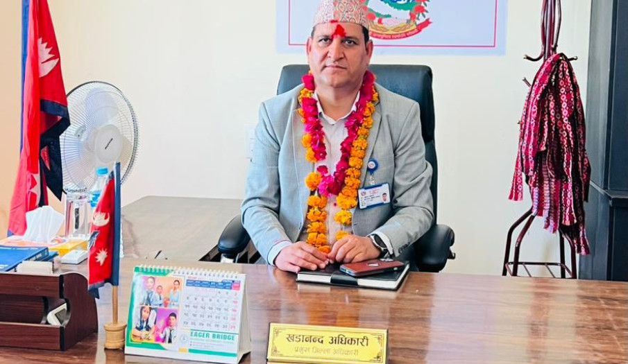 श्रीमान् प्रमुख जिल्ला अधिकारी श्री खडानन्द अधिकारीज्यूको स्वागत कार्यक्रमका झलकहरु